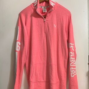 PINK Victoria's Secret Men's Zip-Up Sweater in Pink